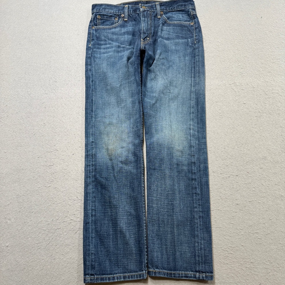 Levi's 513 Jeans Men's 32x30 Blue Denim Slim Fit Straight Leg Cotton Whiskered